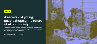 Global AI Youth Network homepage hero